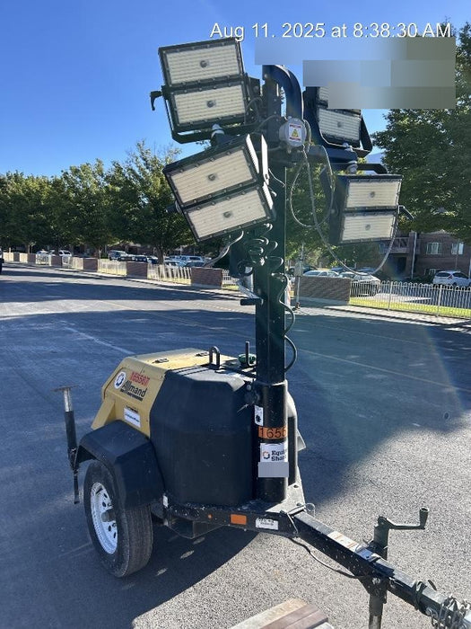 2021 Allmand NLV3GR (4) LED Light Fixture 350W, 23' Vertical Mast, 3kW Prime, Towable, Deep Sea L401, Leveling Jacks, Yanmar T4F 5.8hp