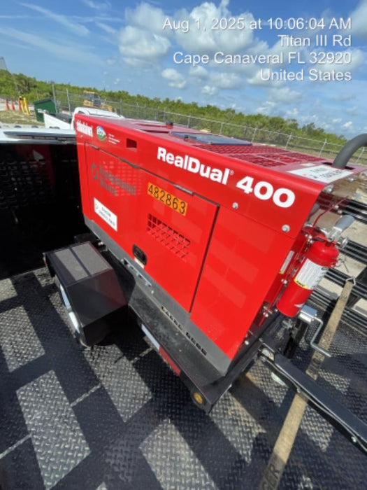 2024 Shindaiwa DGW400DML Kubota D902 Engine, 23 HP, Dual Op Welder, Wire, Arc, Droop Stick, Tig, and CC Stick Functionality, Simulphase, 3 Phase and 1 Phase Gen Output, Single Axle NB Trlr, Slr Trckl Chrg 12V 12W, Fire Ext, T3