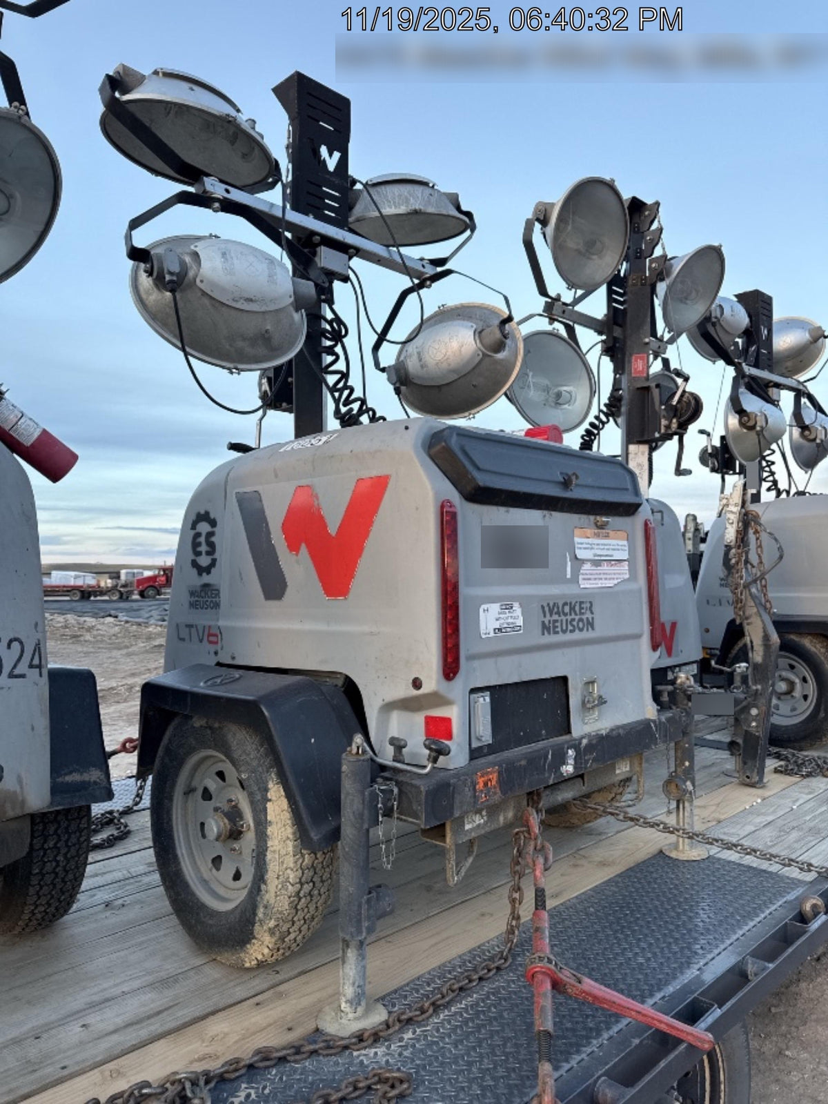 2018 Wacker Neuson LTV6L-MH Wacker Neuson LTV6L Mobile Light Tower w/Fuel Level Sensor Installed
