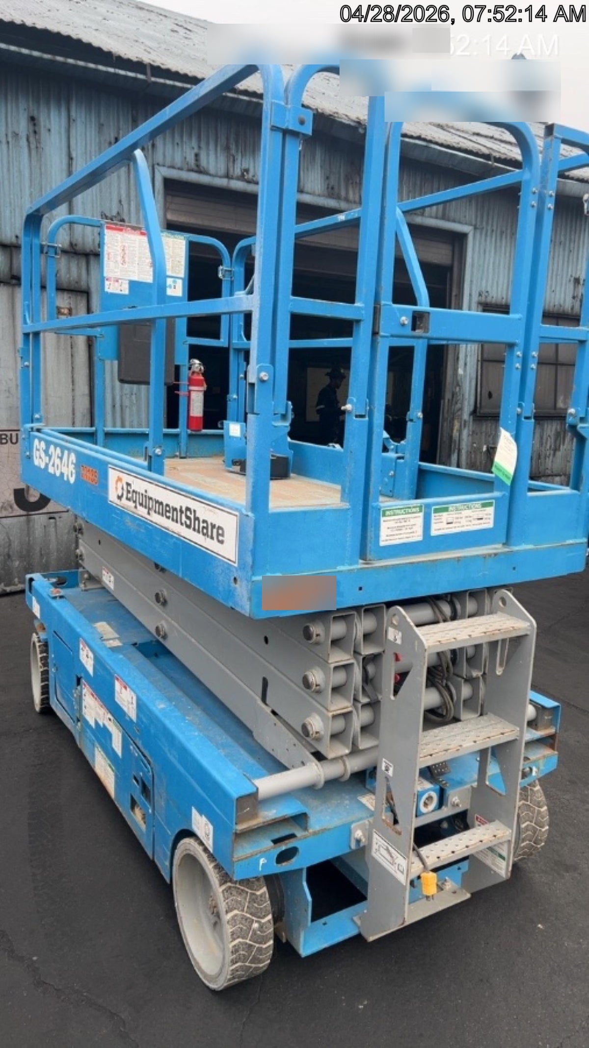 2019 Genie GS-2646 folding rails with full height swing gate