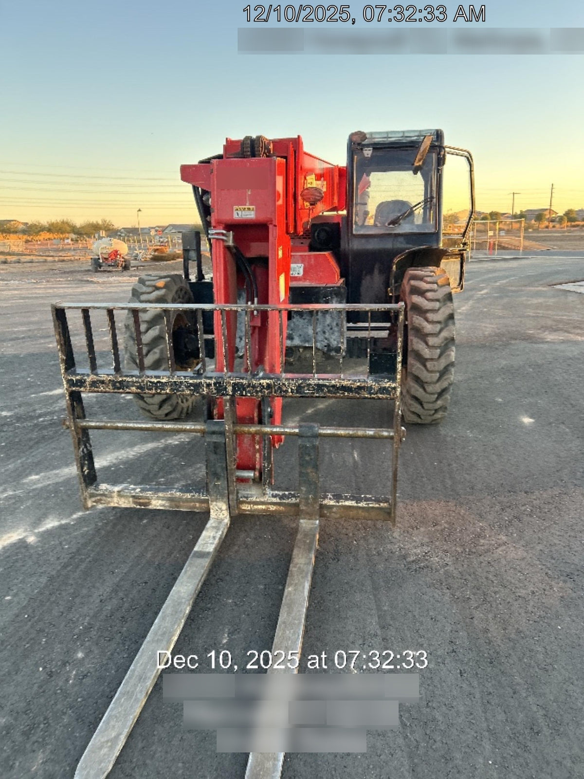 2019 Manitou MTA8044 74hp T4F, Cab/Heat/Air, Cab and Boom LED work lights, Auxiliary Hydraulics, Solid Tires, Amber strobe, Lift Hook 66" Carriage, 60" Forks