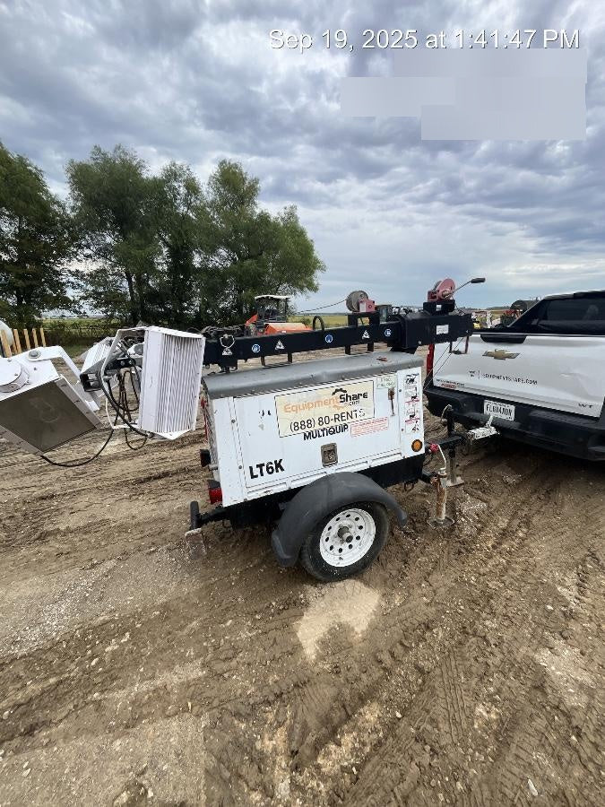 2017 Multiquip LT6K` MultiQuip LT6KV Towable Light Tower