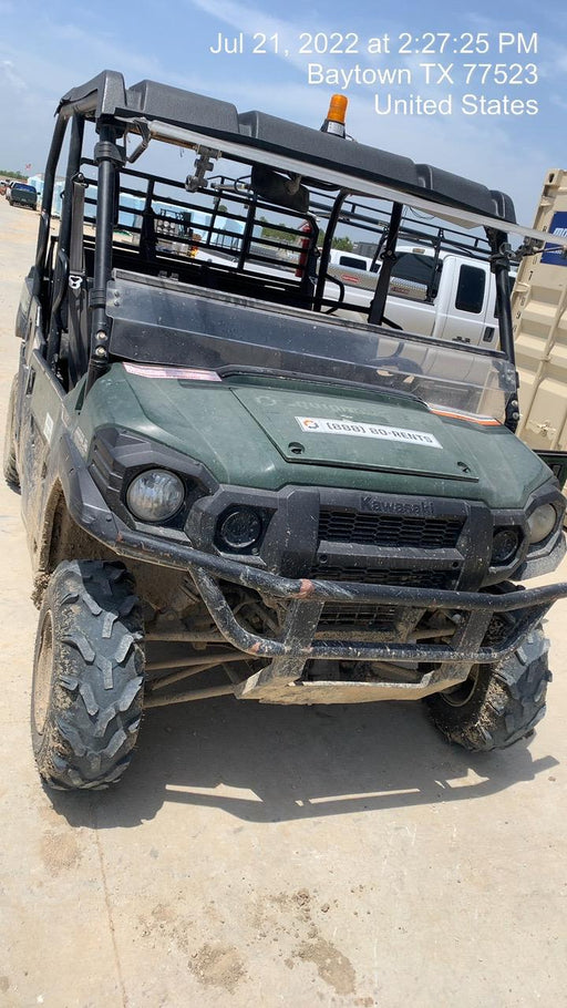 Kawasaki Mule PRO-DXT Standard Options, Backup Alarm, Beacon, Plastic Hard Top, Poly Windshield, Horn Kit