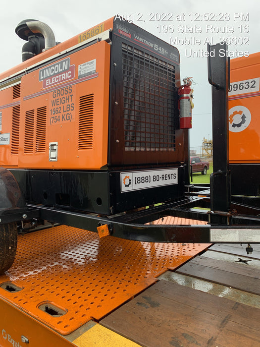 2021 Lincoln Electric Vantage 549X Ready Pak 3, ORANGE (includes trailer, cable rack, fender light kit)