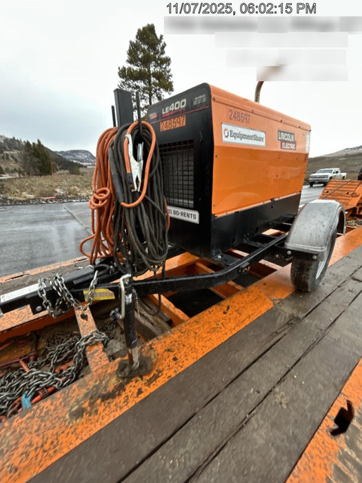 2022 Lincoln Electric LE400 Kubota V1505, Trlr, Cable Rack, Light Kit, ES Decals, T3