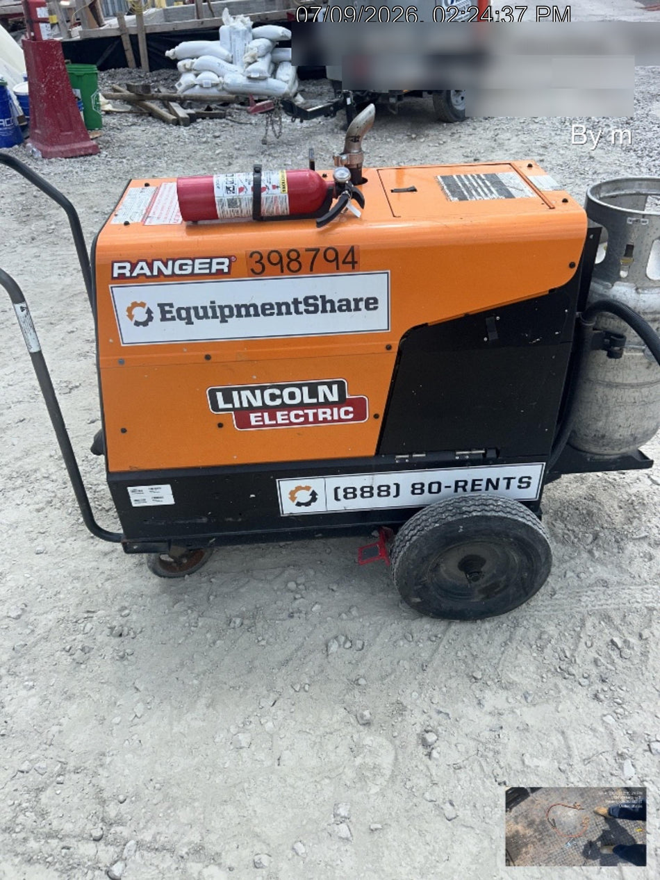 2024 Lincoln Electric Ranger 305 LPG Ranger 305 LPG, Undercarriage, Tank Holder & Strap, 10kw AC Gen, 25hp Kohler LPG Eng