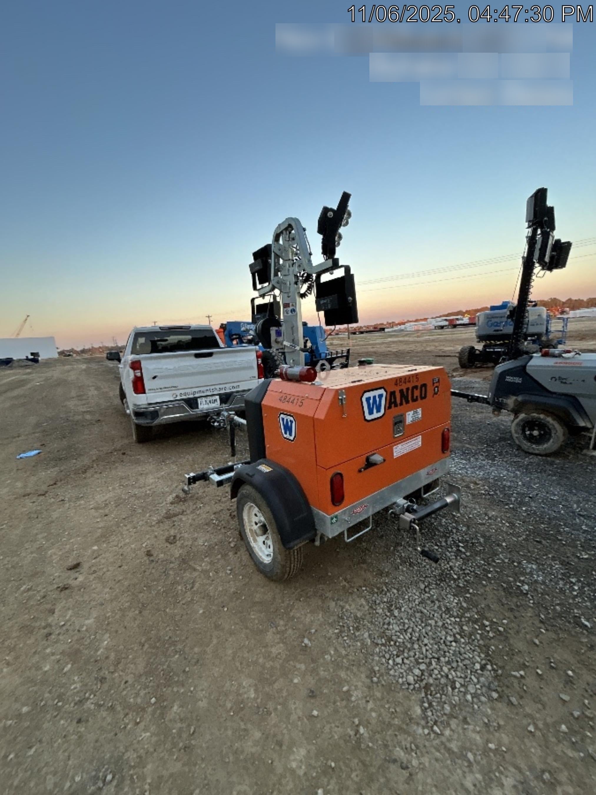 2024 Wanco WLTT-4MM4K Diesel, Mitsubishi L2E, 9.0HP @1800 rpm, Deep Sea Controller, Shore Power Plug, Auto Start, (4) 350W LED Floodlights, 4kW Generator, 60 Gal Fuel Tank, 2" Ball, T3