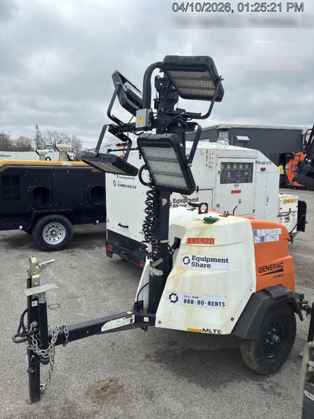 2024 Generac MLT2 Diesel, Flex Switch 120V Input, Powerzone Controller, 
(4) 320W LED Lights, 4kW Generator, 39.9 Gal Fuel Tank, 2" Ball, T3
