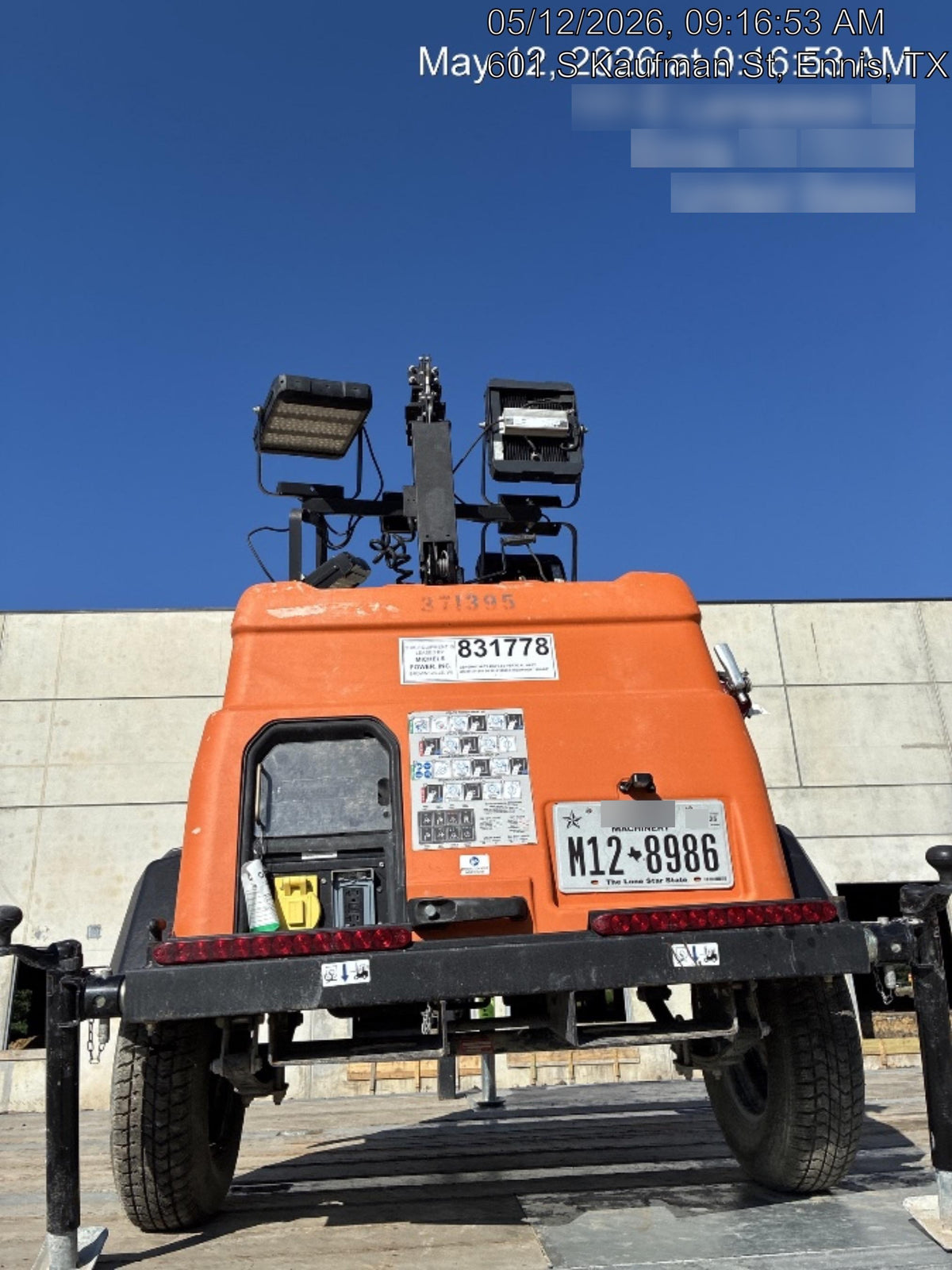 2023 Generac MLT2 Diesel, Flex Switch 120V Input, Powerzone Controller, 
(4) 320W LED Lights, 4kW Generator, 39.9 Gal Fuel Tank, 2" Ball, T3