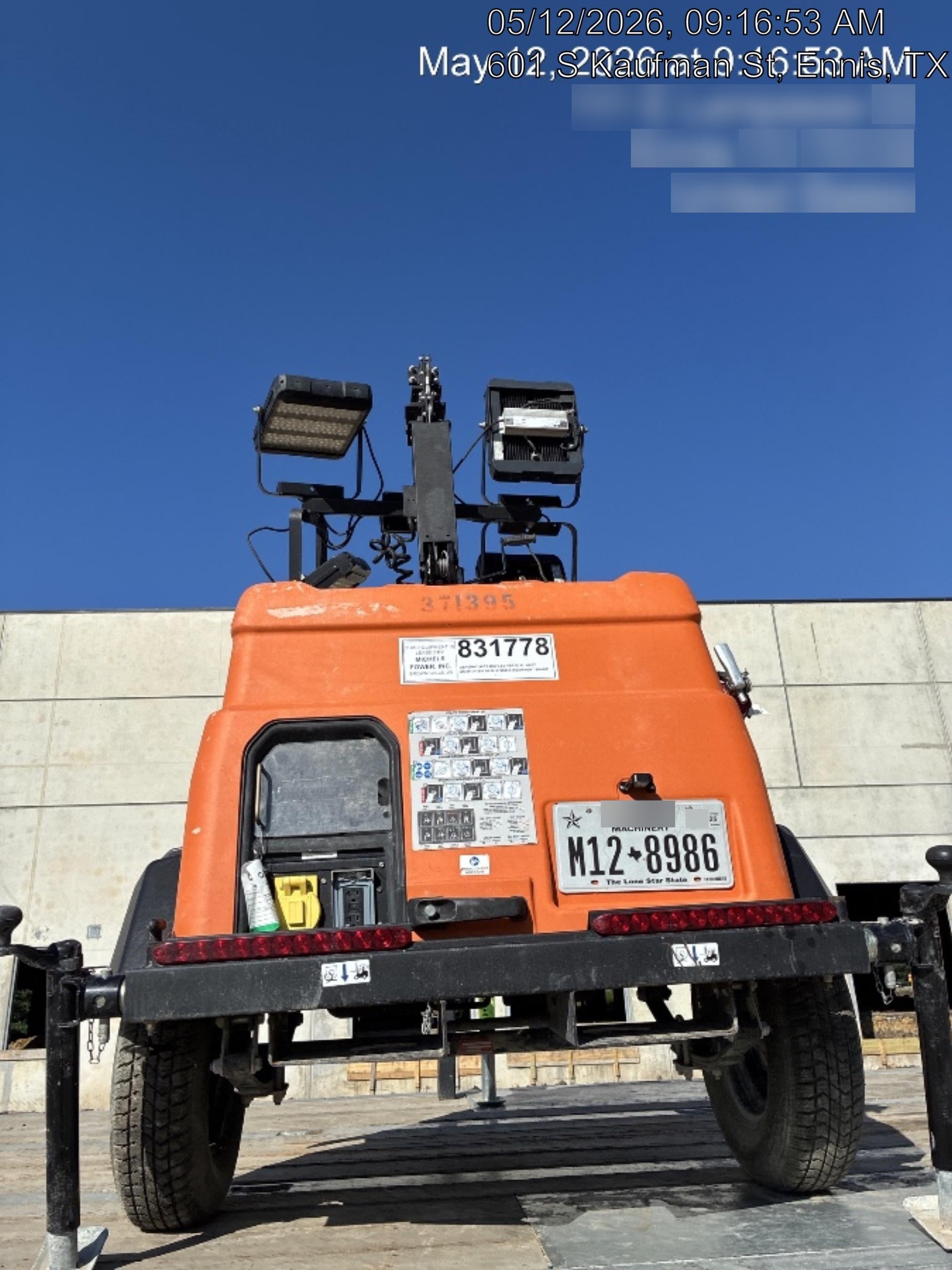 2023 Generac MLT2 Diesel, Flex Switch 120V Input, Powerzone Controller, 
(4) 320W LED Lights, 4kW Generator, 39.9 Gal Fuel Tank, 2" Ball, T3