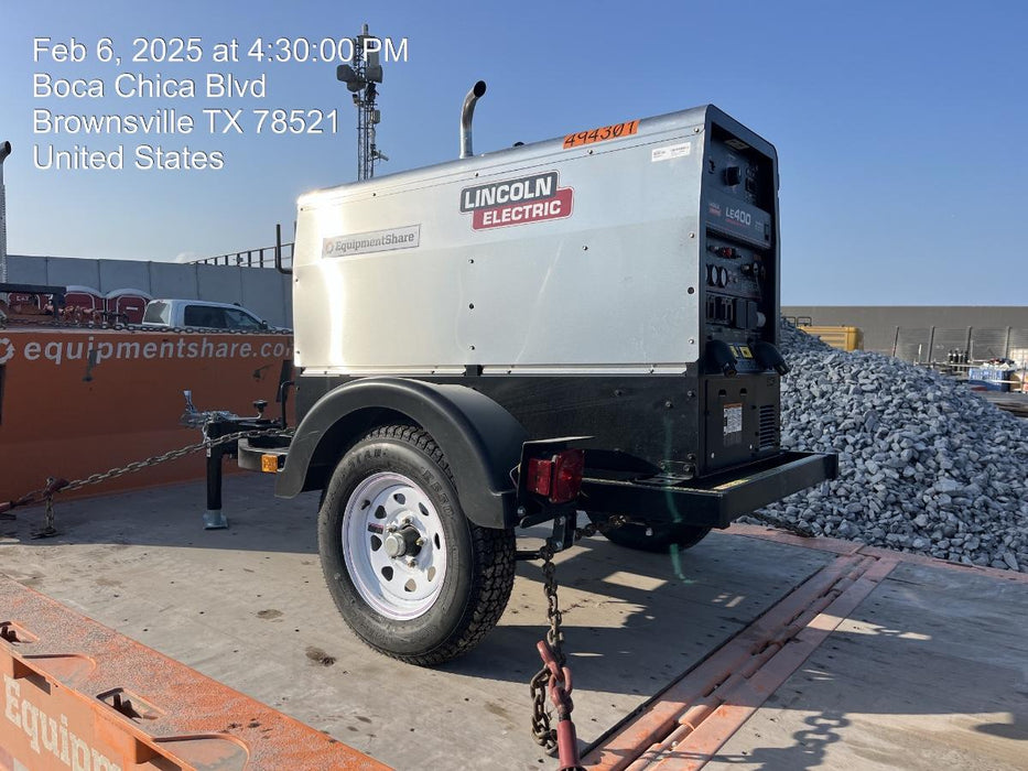 2025 Lincoln Electric LE400 Diesel, Kubota V1505, 22 HP, Trlr, Cable Rack, Light Kit, ES Decals, T3