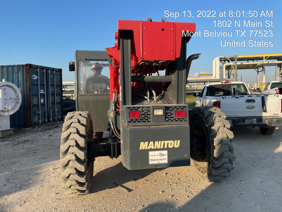 2018 Manitou MTA10055 Manitou MTA 10055 w/Cab/Heat/AC, Work Lights/Strobe, Aux Hyd, Solid Tires, Lift Hook, 66" Carriage, 60" Forks