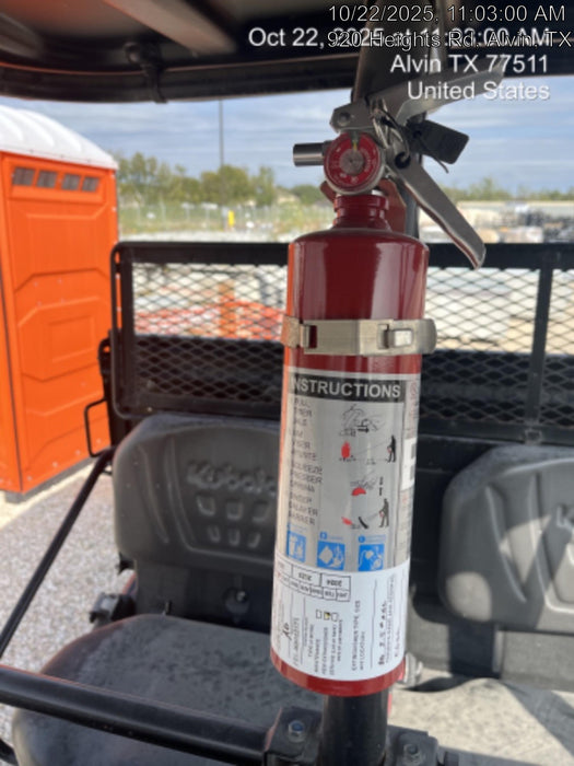 2021 Kubota RTV-X1140W-H Plastic Canopy, Windshield Acrylic Clear, LED Strobe Light, Wire Harness Kit, Back up Alarm