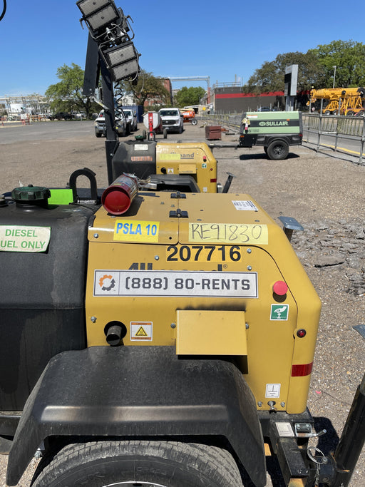 2022 Allmand NLV3GR (4) LED Light Fixture 350W, 23' Vertical Mast, 3kW Prime, Towable, Deep Sea L401, Leveling Jacks, Yanmar T4F 5.8hp