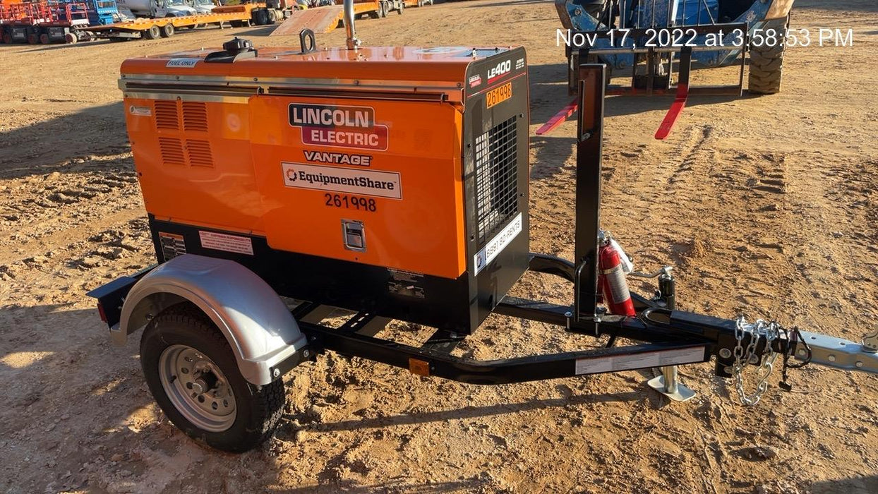 2022 Lincoln Electric LE400 Kubota V1505, Trlr, Cable Rack, Light Kit, ES Decals, T3