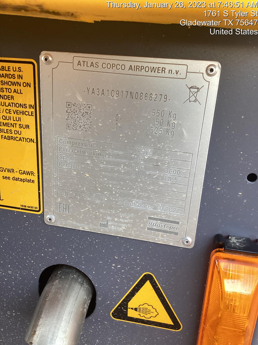 2022 ATLAS COPCO XAS 110