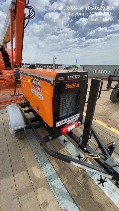 2022 Lincoln Electric LE400 Kubota V1505, Trlr, Cable Rack, Light Kit, ES Decals, T3