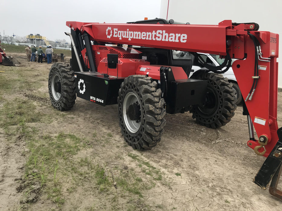 2019 Manitou MTA8044 74hp T4F, Cab/Heat/Air, Cab and Boom LED work lights, Auxiliary Hydraulics, Solid Tires, Amber strobe, Lift Hook 66" Carriage, 60" Forks