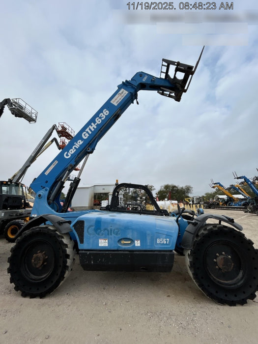 2018 Genie GTH-636 Genie GTH-636 w/Open ROPS, Solid Tires, Work Light/Beacon, 48" Carriage and Forks