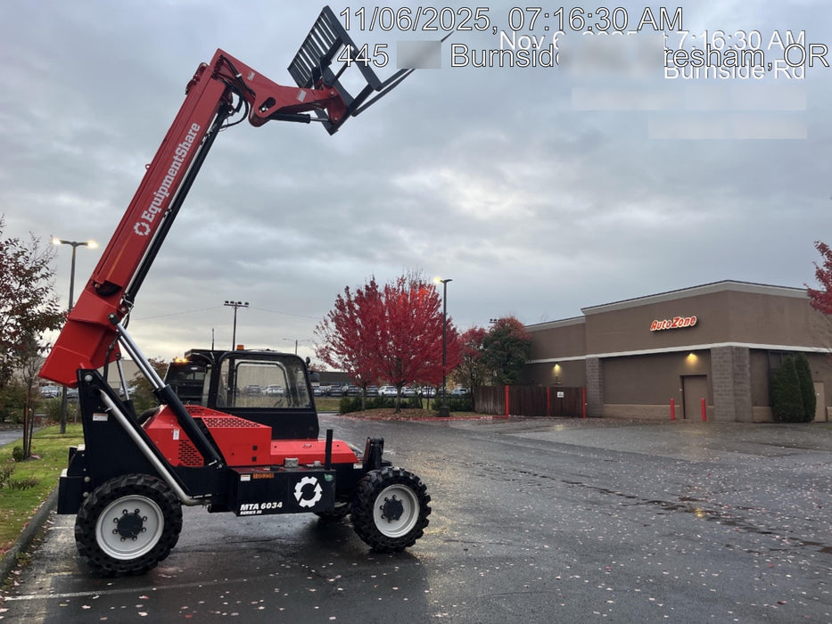2020 Manitou MTA6034 Cab/Heat/Air, Solid Tires, Work Lights, Beacon, Aux Hydraulics, Back up Alarm, Mirrors, ES Keypad