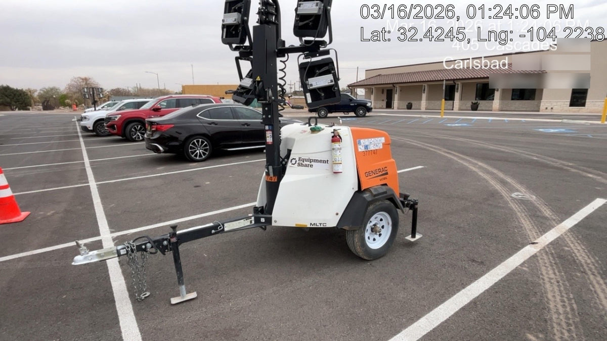2023 Generac MLT2 Diesel, Flex Switch 120V Input, Powerzone Controller, 
(4) 320W LED Lights, 4kW Generator, 39.9 Gal Fuel Tank, 2" Ball, T3