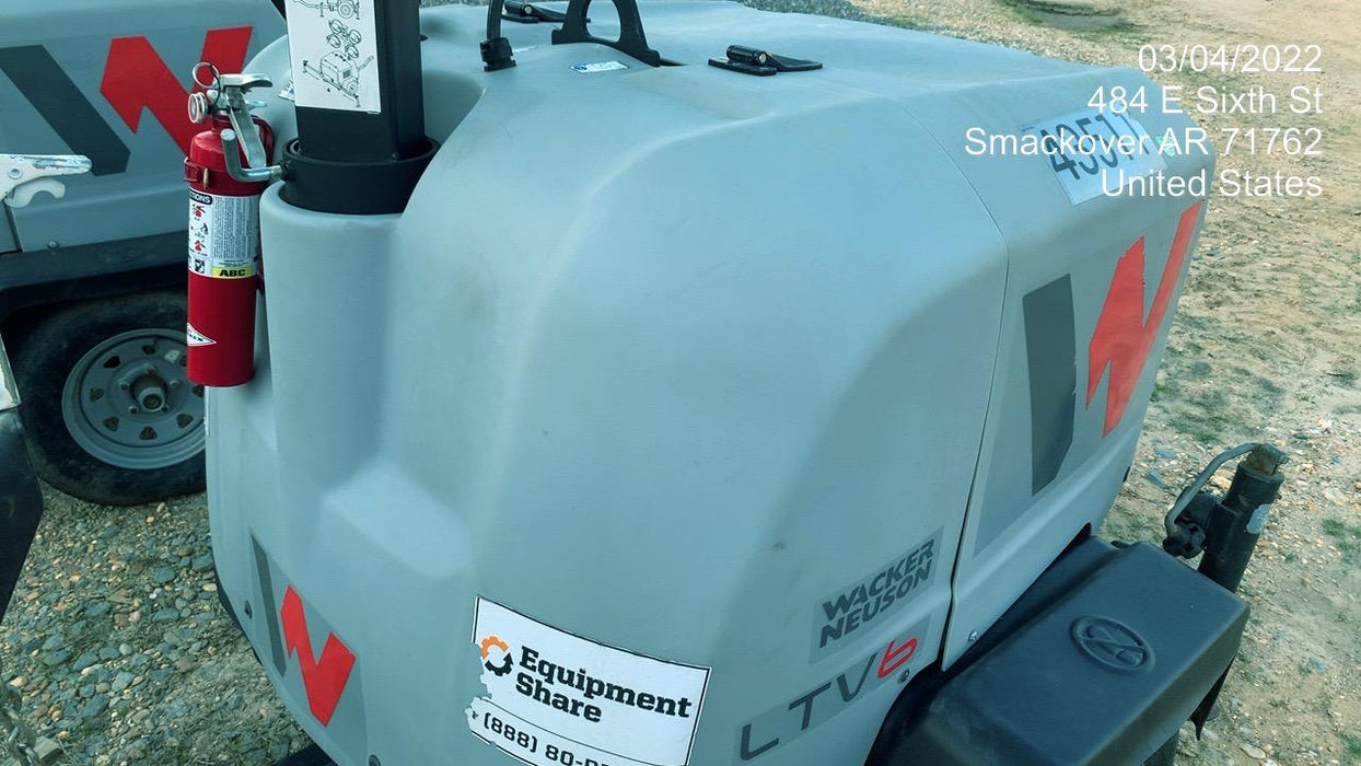 2019 Wacker Neuson LTV6L-MH Wacker Neuson LTV6L Mobile Light Tower w/Fuel Level Sensor Installed