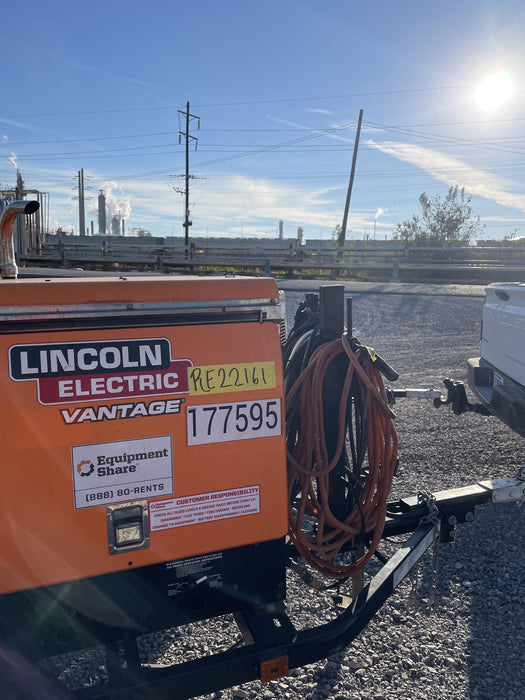 2021 Lincoln Electric Vantage 322 Vantage 322 Ready Pak 3 w/ Decals, ORANGE (includes trailer, cable rack, fender light kit) NO Telematics