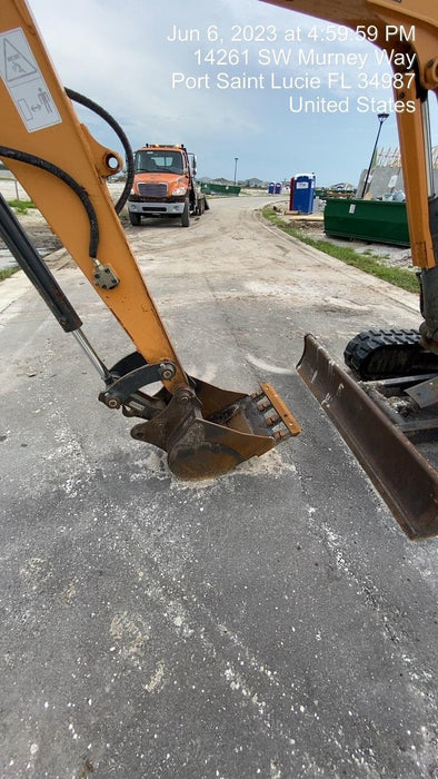 2018 Case CX37C ROPS, LONG ARM, RUBBER TRACKS, AUX HYD