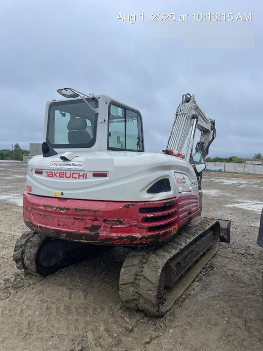 2019 Takeuchi TB290 Cab/Heat/AC Rubber tracks, Dozer blade, Travel alarm, Auxiliary hydraulics w/Manual QC, Hydraulic thumb, 18", 24", and 36" Buckets