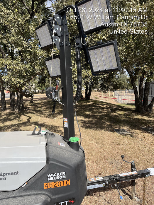 2024 Wacker Neuson LTT4 Diesel, Kohler KDW702, Deep Sea Controller, Auto Start, LED 320W, Bypass Outlet, T3