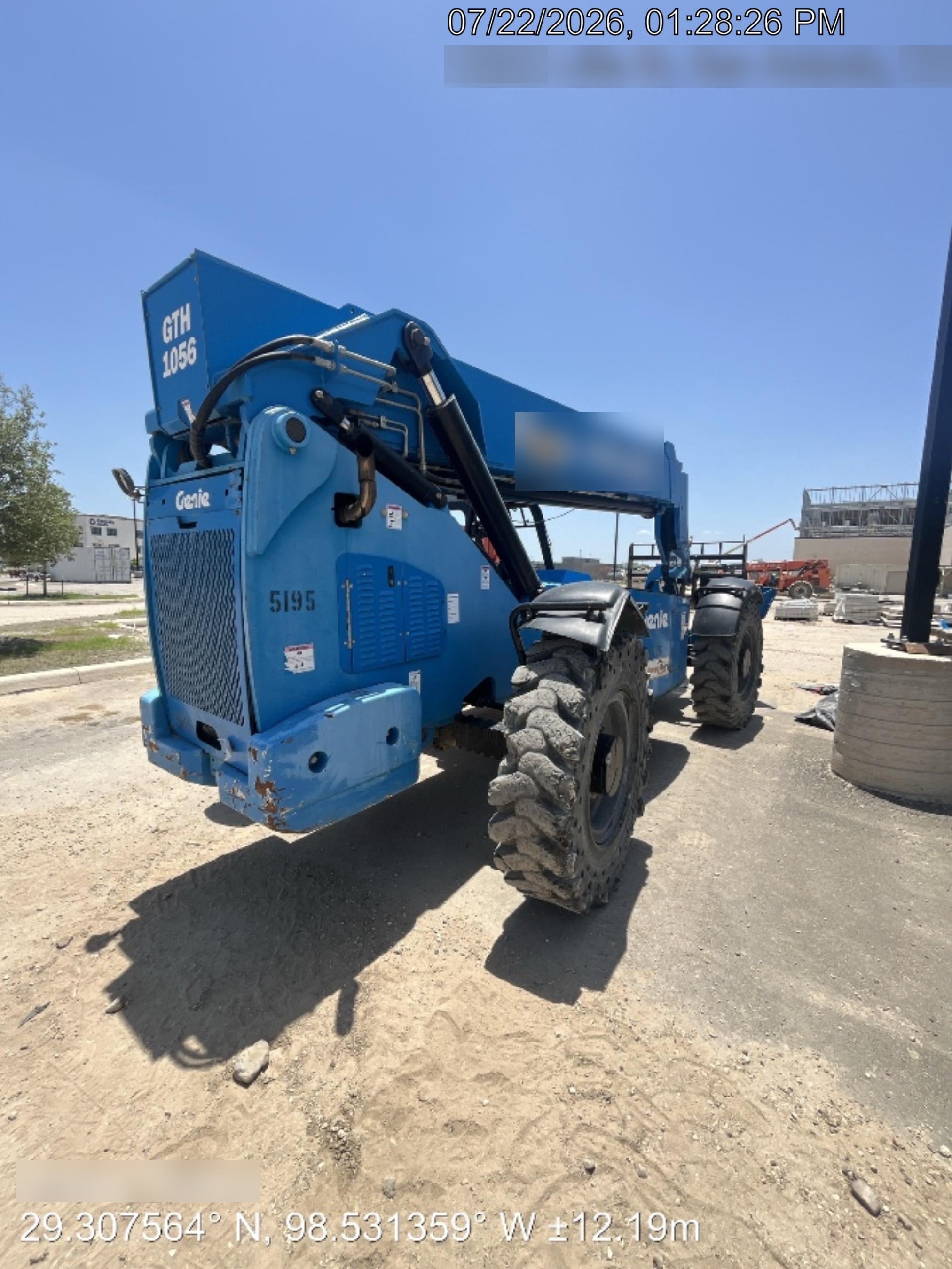 2017 Genie GTH-1056 Genie GTH1056, Solid Tires, 60" carriage, Open ROPS