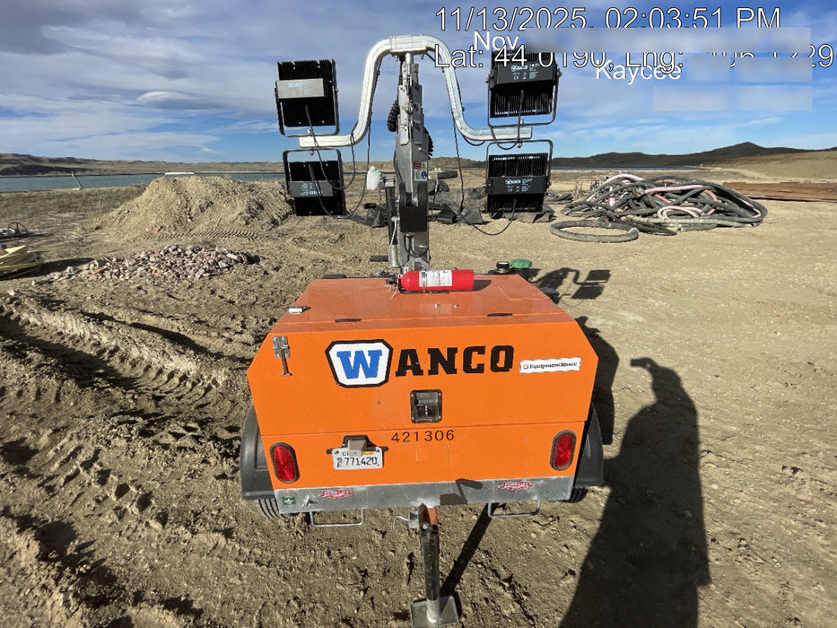 2024 Wanco WLTT-4MM4K Diesel, Deep Sea Controller, Shore Power Plug, Auto Start, (4) 350W LED Floodlights, 4kW Generator, 60 Gal Fuel Tank, 2" Ball, T3