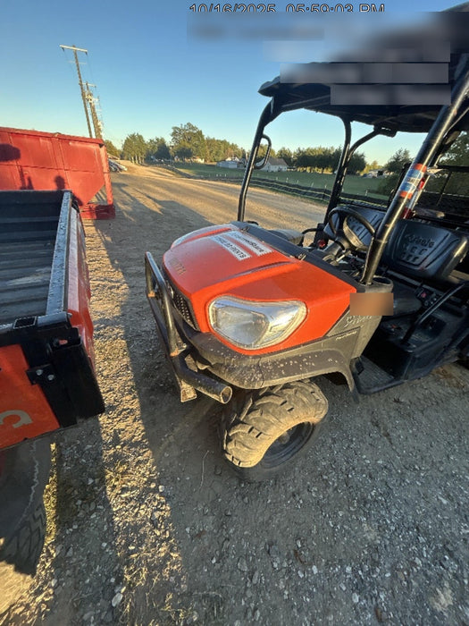 2022 Kubota RTV-X1140W-H Plastic Canopy, Windshield Acrylic Clear, LED Strobe Light, Wire Harness Kit, Back up Alarm