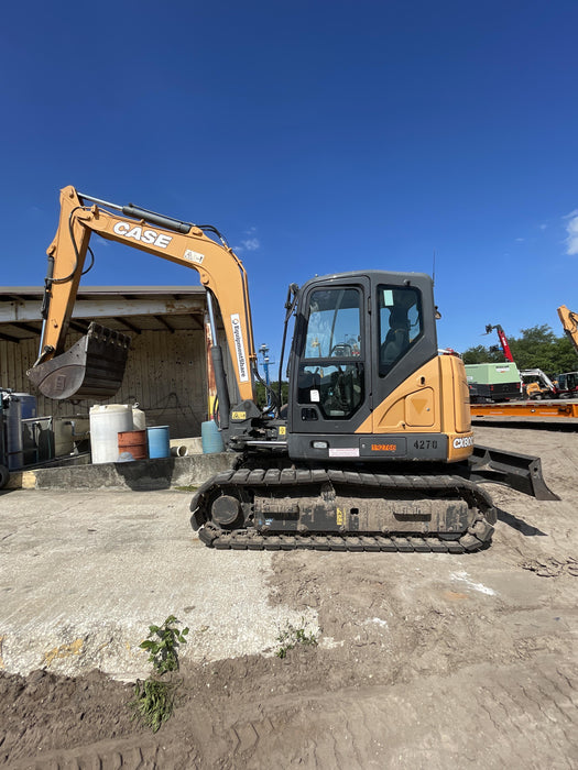 2018 Case CX80C CLOSED CAB, A/C, RUBBER TRACKS PADS, 7'-2" ARM