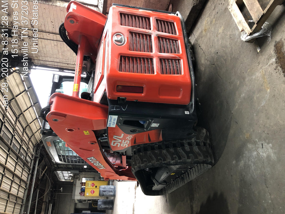 2019 Kubota SVL95-2S Cab/Heat/Air, Standard Tracks, Standard Flow w/Manual QC, 80" HD Tooth Bucket