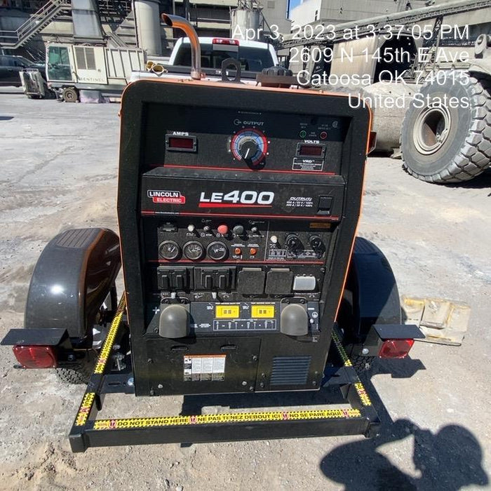 2022 Lincoln Electric LE400 Kubota V1505, Trlr, Cable Rack, Light Kit, ES Decals, T3