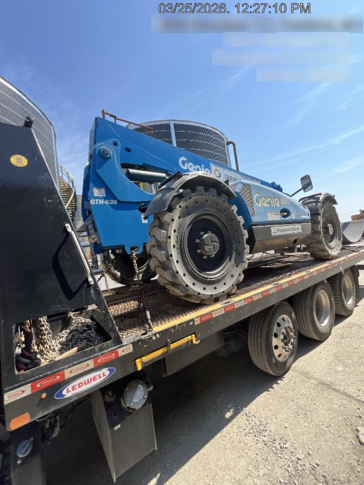 2018 Genie GTH-636 Genie GTH-636 w/Open ROPS, Solid Tires, beacon/work lights, 48" carriage/forks