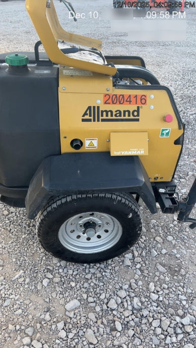 2022 Allmand NLV3GR (4) LED Light Fixture 350W, 23' Vertical Mast, 3kW Prime, Towable, Deep Sea L401, Leveling Jacks, Yanmar T4F 5.8hp