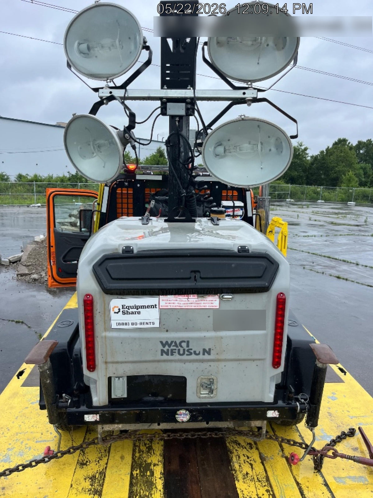 2019 Wacker Neuson LTV6L-MH Wacker Neuson LTV6L Mobile Light Tower w/Fuel Level Sensor Installed