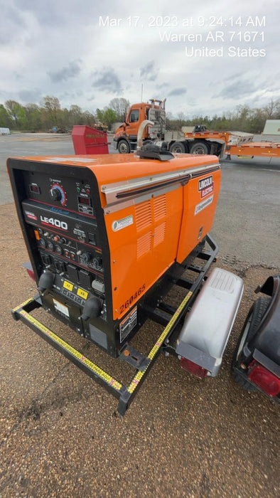 2022 Lincoln Electric LE400 Kubota V1505, Trlr, Cable Rack, Light Kit, ES Decals, T3