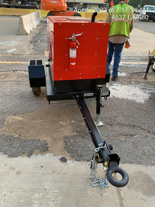 2022 Shindaiwa DGW400MDL Kubota D902 Engine, 23 HP, Dual Op Welder, Wire, Arc, Droop Stick, Tig, and CC Stick Functionality, Simulphase, 3 Phase and 1 Phase Gen Output, Single Axle NB Trlr, Slr Trckl Chrg 12V 12W, Fire Ext