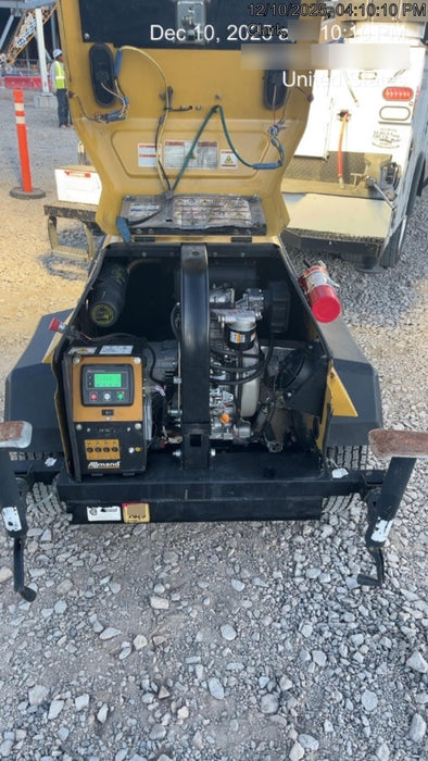 2022 Allmand NLV3GR (4) LED Light Fixture 350W, 23' Vertical Mast, 3kW Prime, Towable, Deep Sea L401, Leveling Jacks, Yanmar T4F 5.8hp