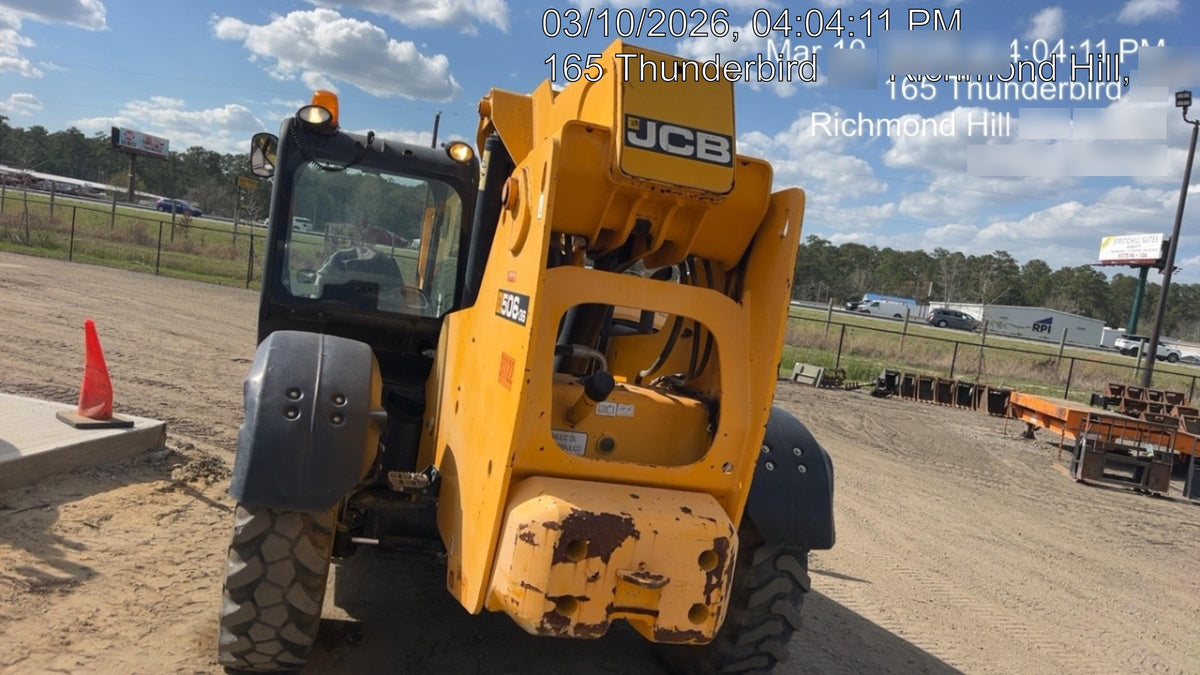 2019 JCB 506-36 Canopy, 74 HP, FF Tires, STD Worklight, Beacon, Aux Hydraulics, Lifting Eye, Back up Alarm, 48" Carriage, 48" Forks