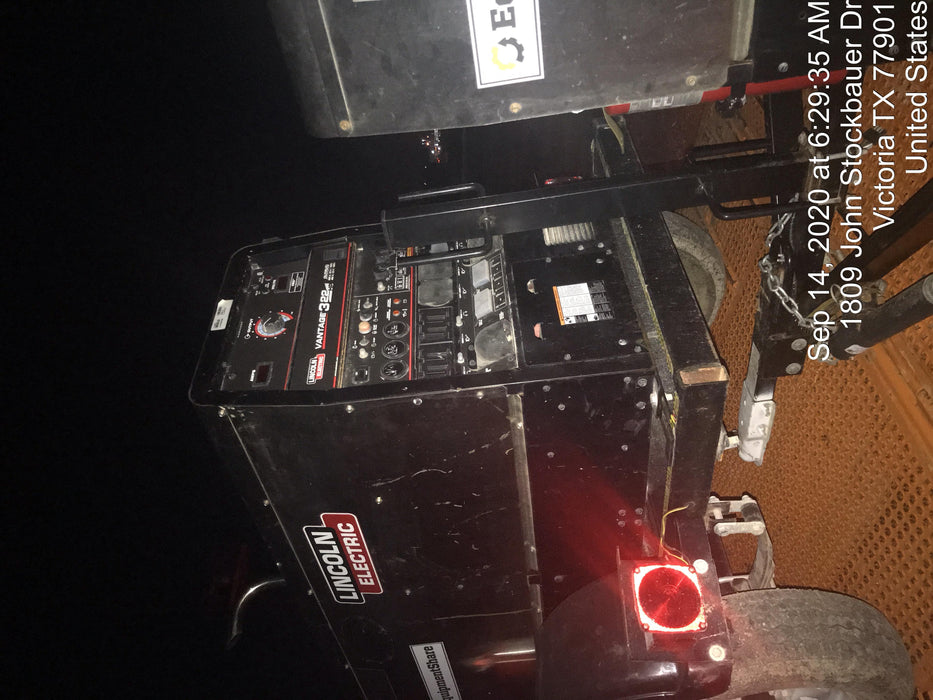 2019 Lincoln Vantage 322 Welder Ready-Pak 3, Two wheel trailer, Fender and Light kit, Cable Rack