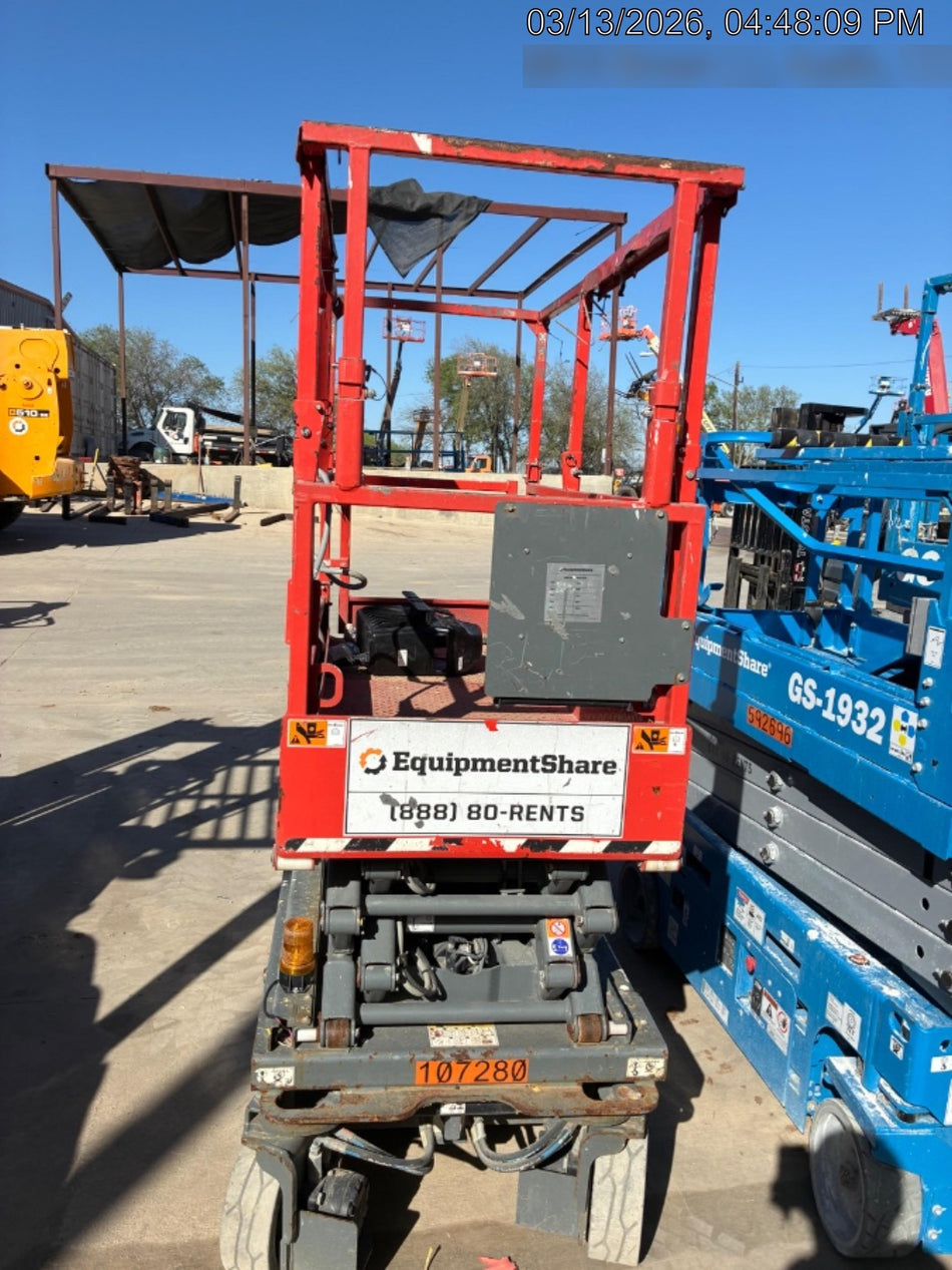 2020 Skyjack SJIII-3219 Solid NM Tires, Half height spring hinged entry gate, Dual Beacons, 800W Inverter