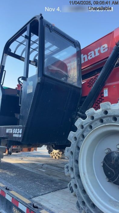 2019 Manitou MTA6034 Canopy, LED Work Lights, Solid Tires, Beacon, Auxiliary Hydraulics 48" Carriage and 48" Forks