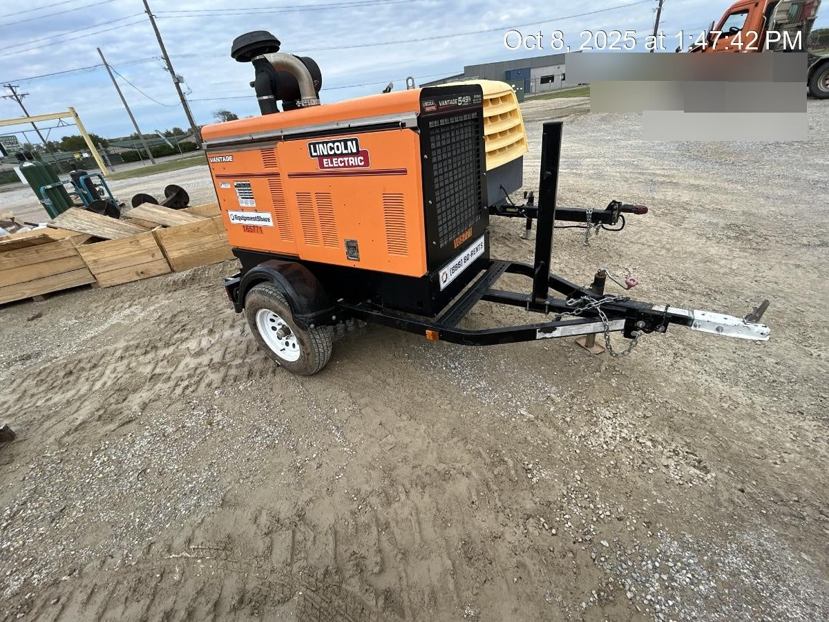 2021 Lincoln Electric Vantage 549X Ready Pak 3, ORANGE (includes trailer, cable rack, fender light kit)