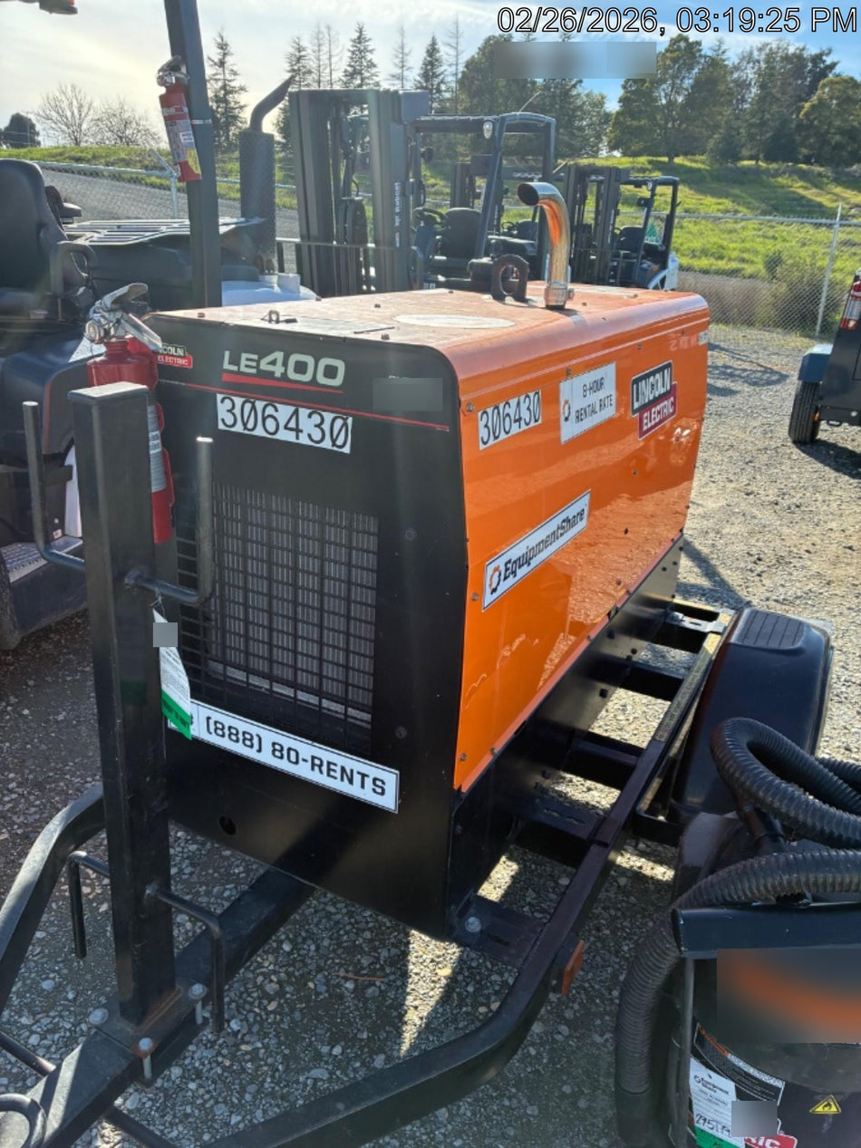 2023 Lincoln Electric LE400 Kubota V1505, Trlr, Cable Rack, Light Kit, ES Decals, T3