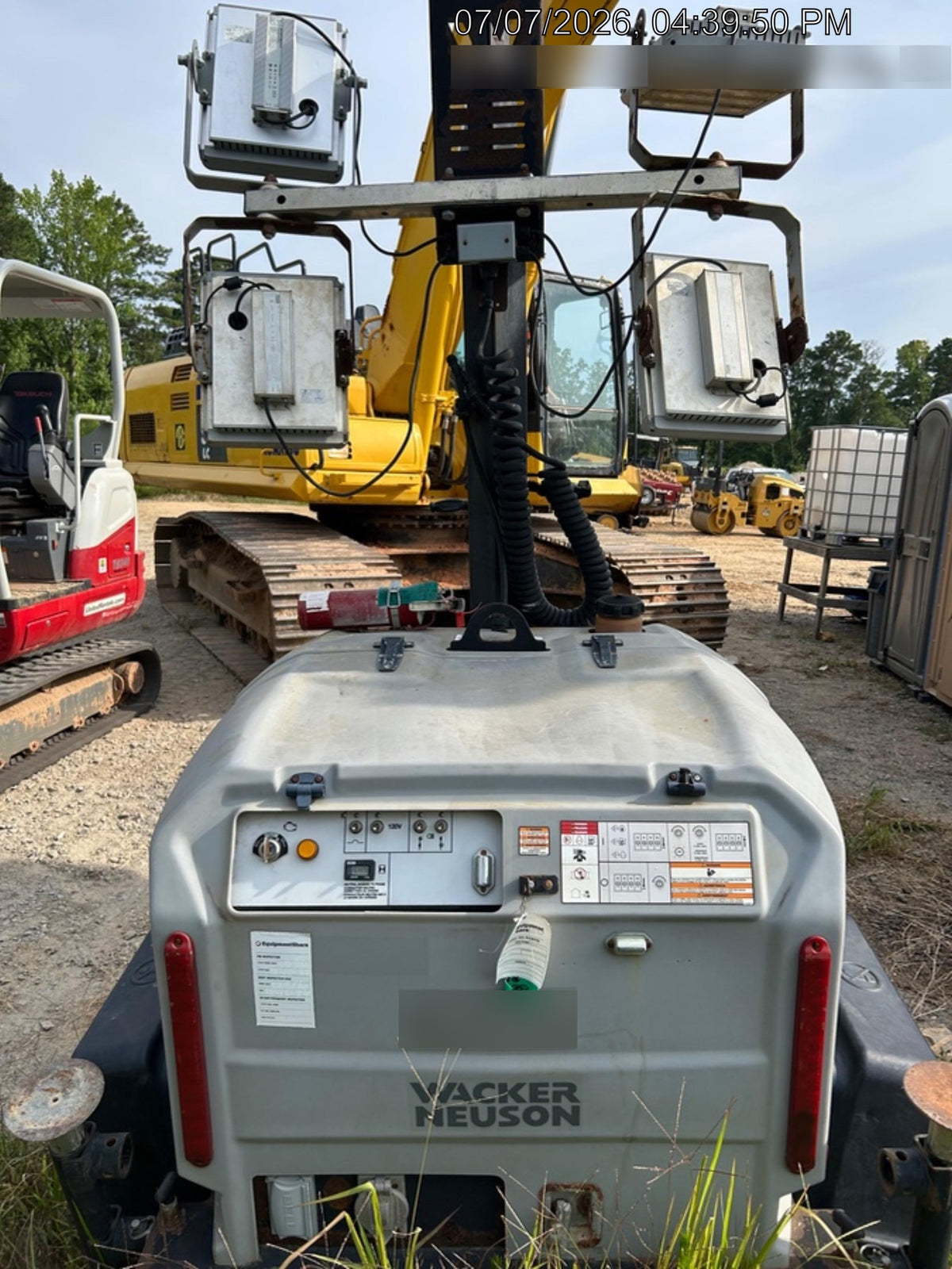 2019 Wacker Neuson LTV6K-LED LTV6K Light Tower, LED 300W, Telematics EQ SH Kubota