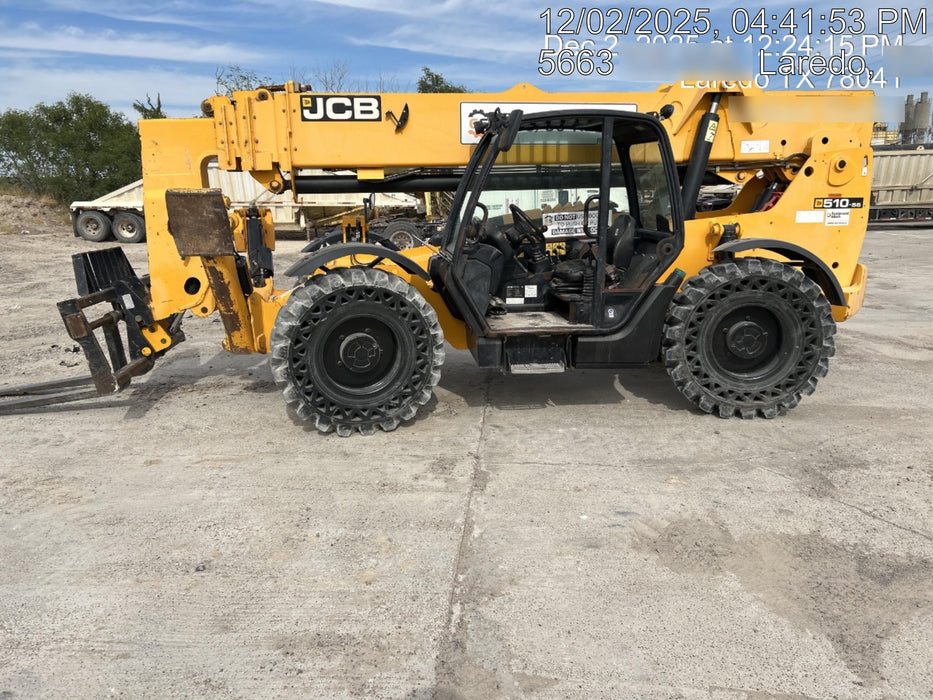2019 JCB 510-56 JCB 510-56 74 HP w/Open ROPS, Beacon, Aux Hydraulics, Worklights, Solid Tires